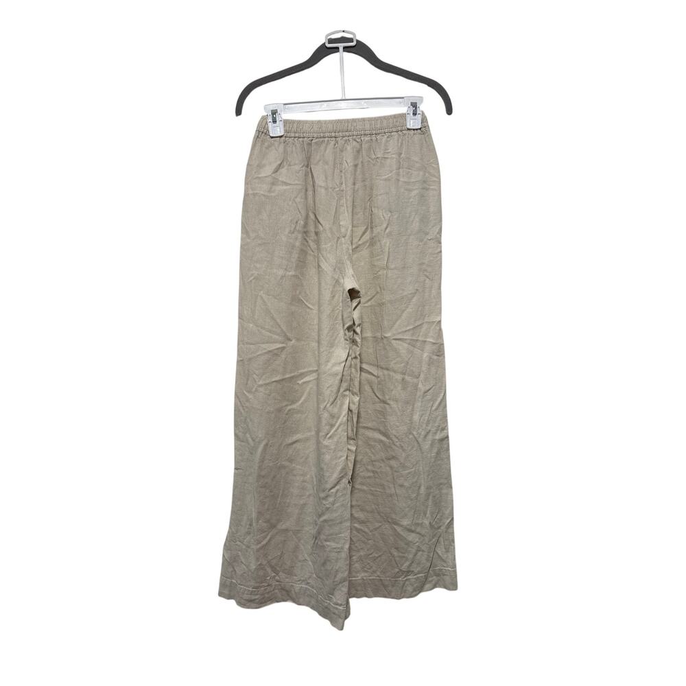 Max Studio Linen Wide Leg Drawstring Pants XS Beige - Picture 5 of 7